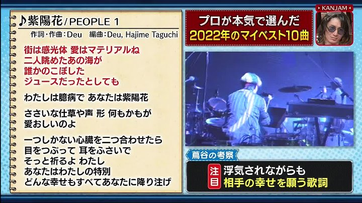 関ジャム 完全燃ＳＨＯＷ 動画 プロが選ぶ年間マイベスト10曲 後半戦!! | 2023年1月29日