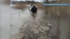 Жители Золотухинского района вынуждены пересекать ледяную ре...