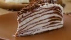 Торт Блинный Шоколадный со сливочно-сырным кремом