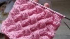 Пышная плетёнка на спицах❤️🧶 knitting pattern.