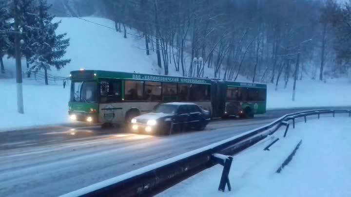 Снегопад в Мозыре 28 января 2018г.