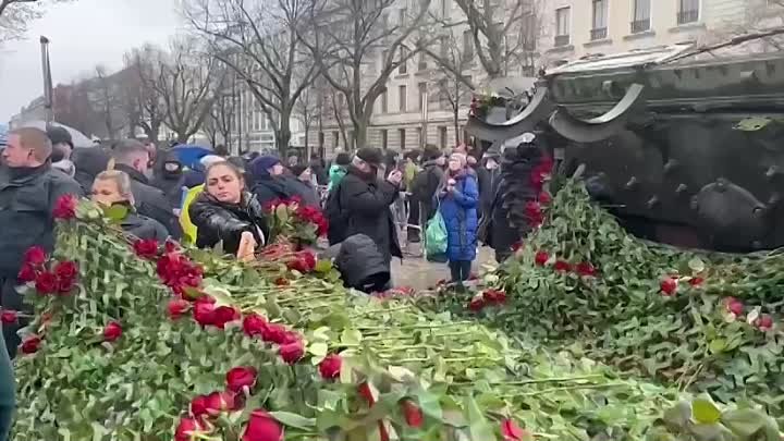 Русский танк в Берлине 