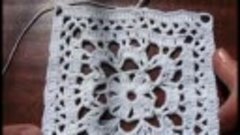 Вязание крючком  Ажурный квадрат. Оpenwork crochet square