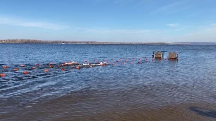 Заплыв самых юных участников