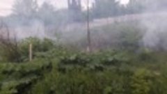 Возгорание травы в Павловской Слободе.