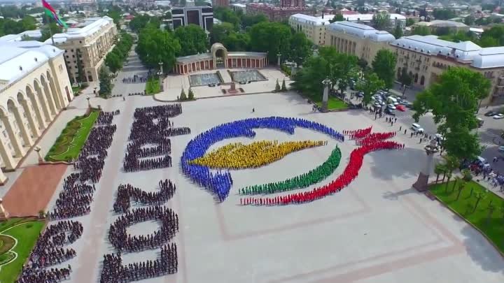 The Biggest Flashmob in Ganja, Azerbaijan 1st European Games 2015