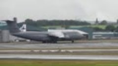 TRUMP UK VISIT_ 2 US Air Force C-5M Super Galaxy&#39;s AWESOME L...