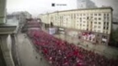 Бессмертный Полк в Москве: 7-ми часовое шествие за 120 секун...