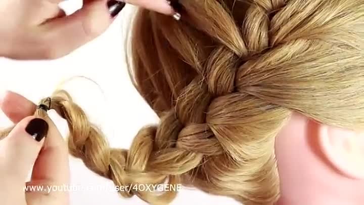 Делаем прическу паутинка - корона. Crown Braid