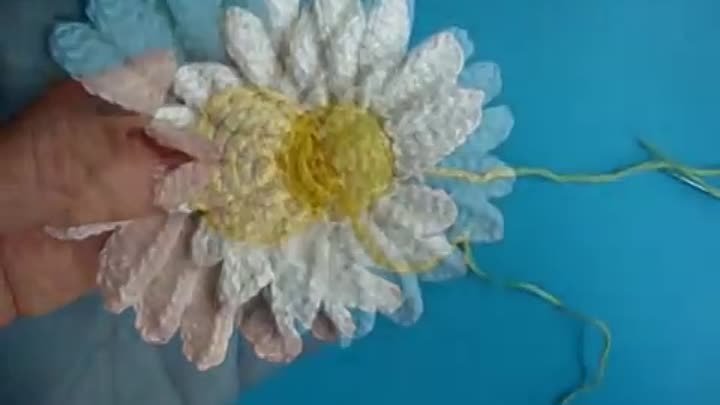 Как вязать ромашку крючком Урок 27 Howto crochet camomile 2 part