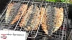СКУМБРИЯ на Мангале на Гриле - Рецепт вкусной запечённой Рыб...