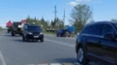 🎖️Парад военной техники на улицах рабочего посёлка Новоспас...