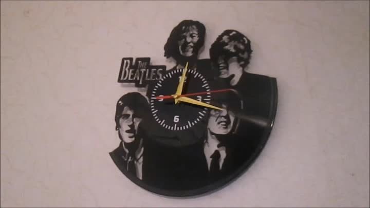Красивые настенные Часы THE BEATLES из виниловой пластинки