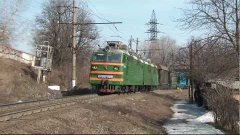 ВЛ80Т-986 с грузовым поездом