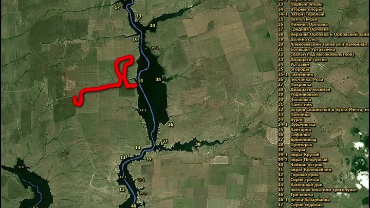 Компровадское водохранилище на карте Компровадское водохранилище на карте