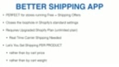 3 - Better Shipping App