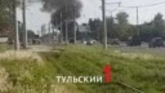 В Туле на Щекинском шоссе загорелся автомобиль