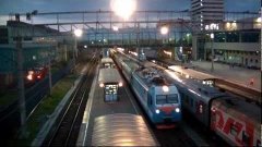 Прибытие ЭП1М-602 с поездом №28 Москва — Кисловодск