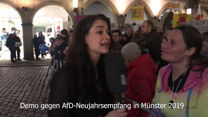 Demo gegen AfD-Neujahresempfang in Münster am 22.02.2019. Unsere Eli ...