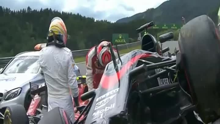 [F1 Austrian GP] Alonso - Raikkonen CRASH ['HD']