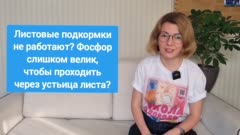 Листовые подкормки не работают? И действительно ли так велик фосфор?