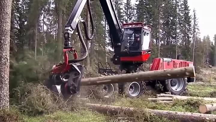 Японская чудо техника для рубки леса