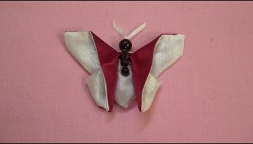 Рукоделие оригами (origami) из ткани "Бабочка"