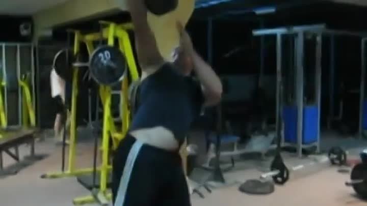 Гири 24+24+24кг правой. Курдюков.Kettlebells 24+24+24kg  push press, ...