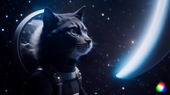 Черный Кот-Путешественник во вселенной 🚀🚀🚀