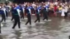Русские моряки на параде в Таиланде