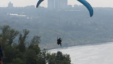 Мой полет на параплане в парке Швейцария