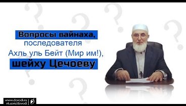 Вопросы вайнаха, последователя Ахл аль Бейт (мир им!) шейху Цечоеву