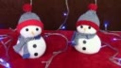Снеговик из носка без шитья! Новогодний декор