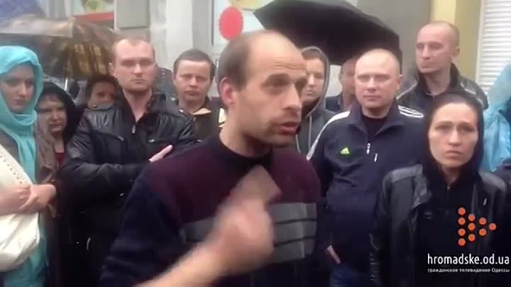 04.05.2014, Одесса Освобожденный из РУВД активист антимайдана
