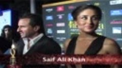 Kareena Kapoor &amp; Saif Ali Khan at IIFA Awards 2014 Green Car...