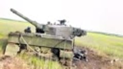 Еще один уничтоженный украинский танк Leopard 2A4