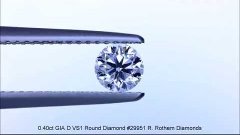 0 40ct Round Diamond  GIA D VS1