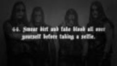 THE RULES OF BLACK METAL - 100 Rules To Live By.