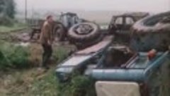 МТЗ-82 Беларусь Belarus tractor  overturned