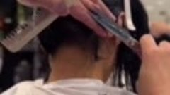 Красивая женская стрижка. Hair cut tutorial