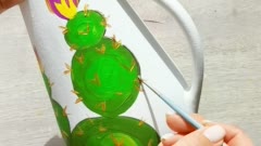 Урок рисования акриловыми красками весёлого кактуса.
Техника, метод и советы.