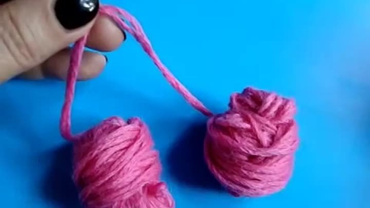 Вязание крючком -  Шнурок на двух нитках