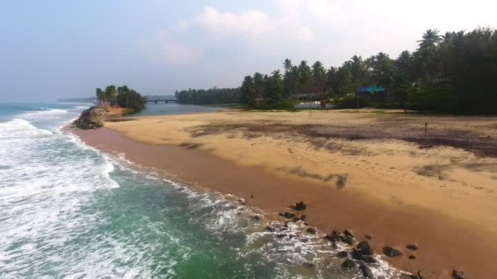 #skazkin Варкала Северный Клиф Южная Индия, пляж Каппил аэросъемка, Коллам