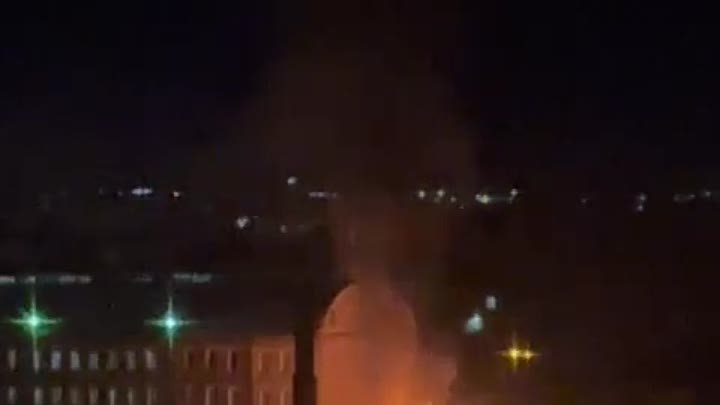 Пожар рядом с городской мельницей