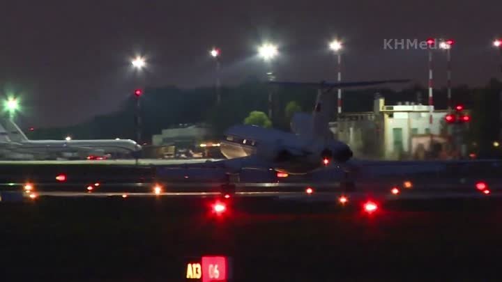 с вечера до ночи посадки Ту-154 RA-85019