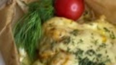 Oчень вкусное, нежное куриное филе с овощами под сырной шапк...