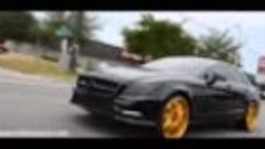 Mercedes CLS on Gold Lexani Wheels
