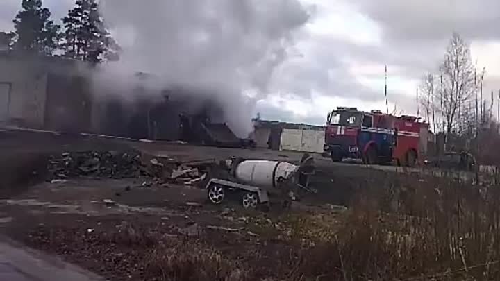 Пожар в гаражном кооперативе в Микашевичах 27 декабря