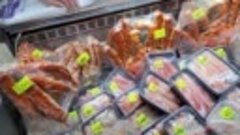 Сахалин - рыбный рынок 2023 Красная икра, крабы, ракушки и у...