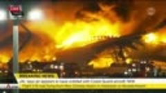 Airbus A350 Japan Airlines горит в аэропорту Ханеда